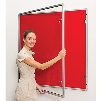 Boards Direct Internal Lockable Display Case Blue 1500x1200mm