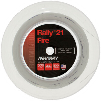 Ashaway Rally 21 Fire Badminton String - 200m Reel