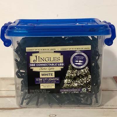 360 Multi Function LED Warm White Connectable Christmas Lights by Jingles