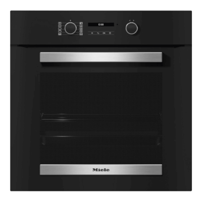 Miele H2465B Active Obsidian Black Stainless Steel Built In Single Oven